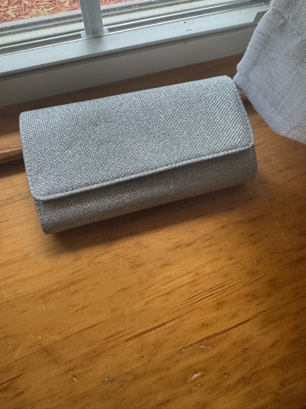 Silver Sparkle Evening Clutch Bag
